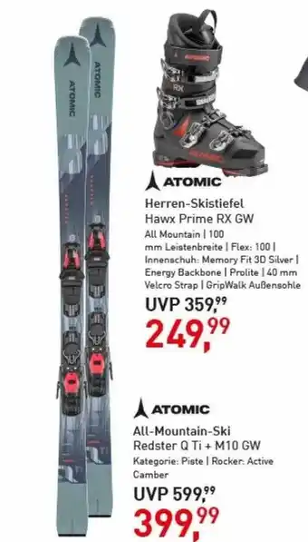 Intersport Atomic herren-skistiefel hawx prime rx gw oder all-mountain-ski redster q ti + m10 gw Angebot