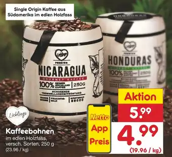 Netto Marken-Discount Lieblings Kaffeebohnen 250g Angebot