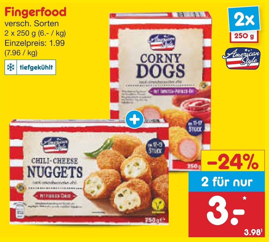 American Style Fingerfood 2x250 g Angebot bei Netto MarkenDiscount