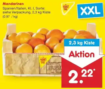 Netto Marken-Discount Mandarinen 2,3 kg Kiste Angebot