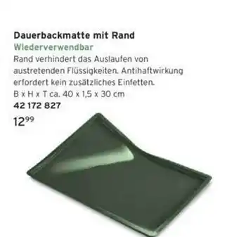 Tchibo Dauerbackmatte mit rand wiederverwendbar Angebot