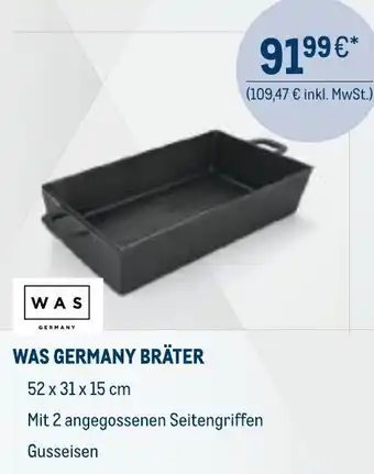 METRO WAS Germany Bräter Angebot