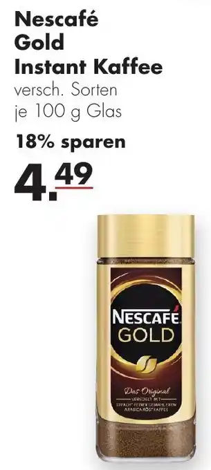 Handelshof Nescafé Gold Instant Kaffee 100 g Glas Angebot