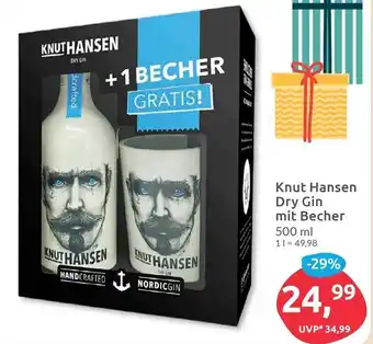 Budni Knut Hansen Dry Gin mit Becher 500 ml Angebot