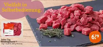 tegut Jeden Tag Rindergulasch 500 g Packung Angebot