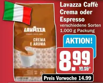 AEZ Lavazza Caffè Crema oder Espresso 1000 g Packung Angebot