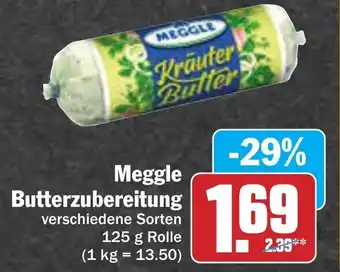 AEZ Meggle Butterzubereitung 125 g Rolle Angebot