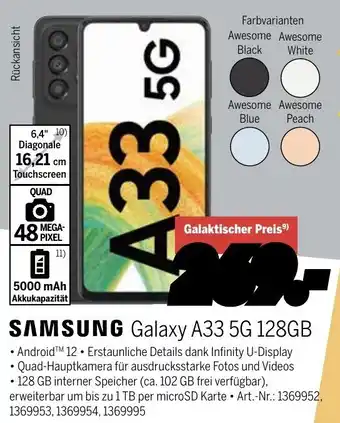 MEDIMAX Samsung Galaxy A33 5G 128GB Angebot