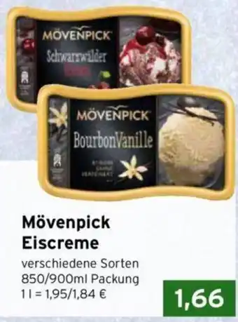 CAP Markt Mövenpick Eiscreme 850/900ml Packung Angebot