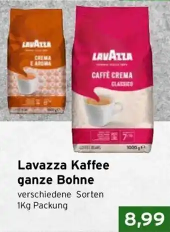 CAP Markt Lavazza Kaffee ganze Bohne 1kg Packung Angebot