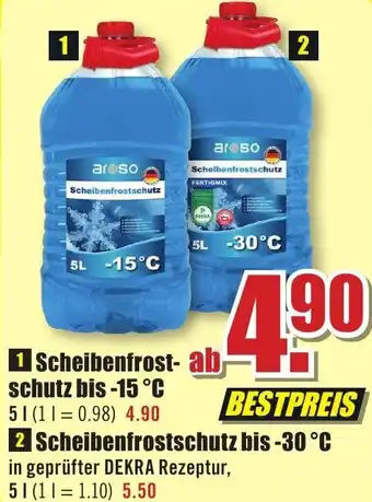 B1 Discount Baumarkt Scheibenfrostschutz bis -15°C 5 L Angebot