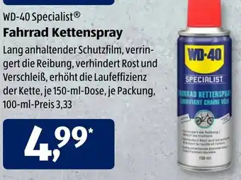 Aldi Süd WD-40 Specialist Fahrrad Kettenspray Angebot