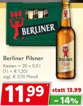 Getränkeland Berliner Pilsner 20x0,5 L Angebot