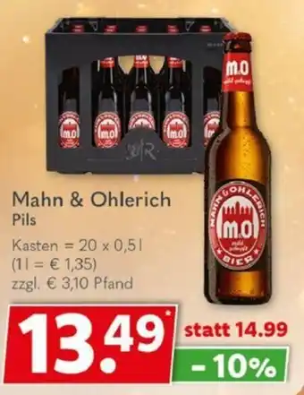 Getränkeland Mahn & Ohlerich Pils 20x0,5 L Angebot