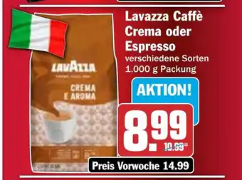 Hit Lavazza Caffe Crema oder Espresso 1 kg Angebot