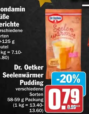 Hit Dr. Oetker Seelenwarmer Pudding 58-59 g Angebot