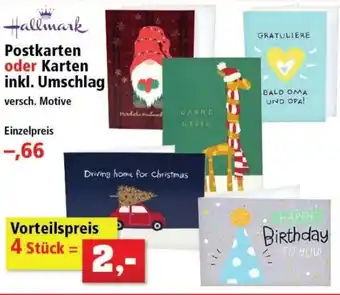 Thomas Philipps Hallmark Postkarten oder Karten inkl. Umschlag 4 Stück Angebot