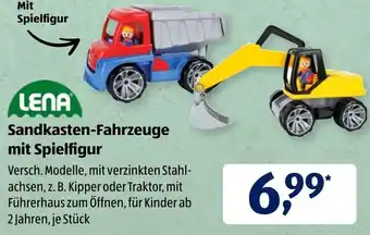 Aldi Süd Lena Sandkasten Fahrzeuge mit Spielfigur Angebot