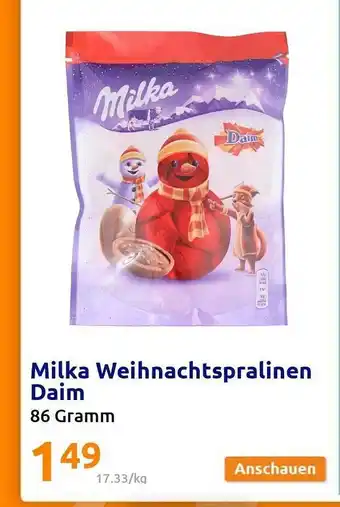 Action Milka weihnachtspralinen daim Angebot