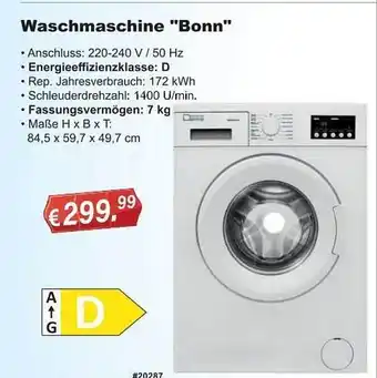 Stabilo Fachmarkt Waschmaschine „bonn“ Angebot