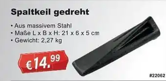 Stabilo Fachmarkt Spaltkeil gedreht Angebot