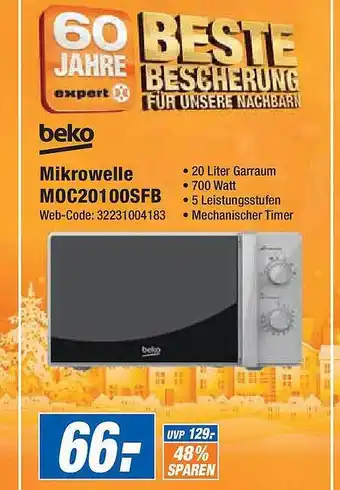 Expert Beko mikrowelle moc20100sfb Angebot