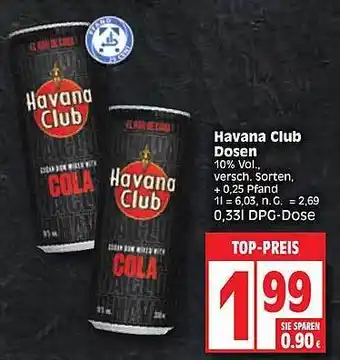 Edeka Havana club dosen Angebot