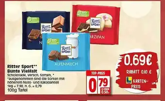 Elli Markt Ritter sport bunte vielfalt Angebot