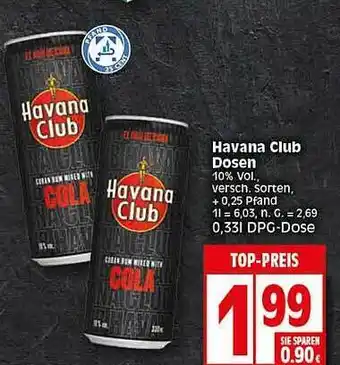 Elli Markt Havana club dosen Angebot