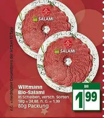 Elli Markt Wiltmann bio-salami Angebot