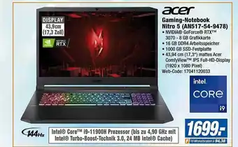 Expert Acer gaming-notebook nitro 5 (an517-54-9478) Angebot