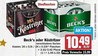 AEZ Beck's oder köstritzer Angebot