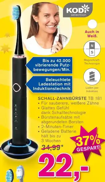 KODi Schall Zahnbürste TB 181 Angebot