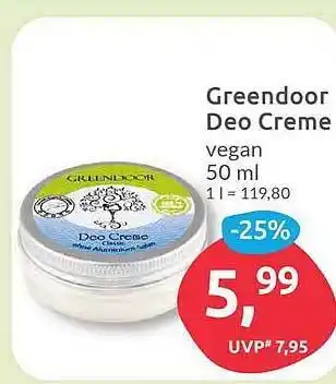 Budni Greendoor deo creme Angebot