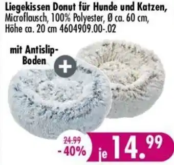 Möbel Boss Liegekissen Donut für Hunde und Katzen Angebot