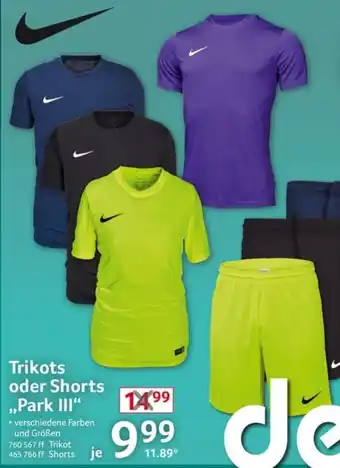 Selgros Nike Trikots oder Shorts Park III Angebot