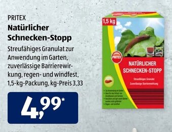 Aldi Süd Pritex Natürlicher Schnecken Stopp Angebot