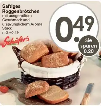 WEZ Schäfer's Saftiges Roggenbrötchen Angebot