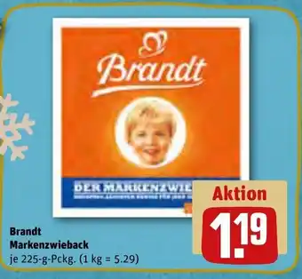 REWE Brandt Markenzwieback 225 g Pckg. Angebot