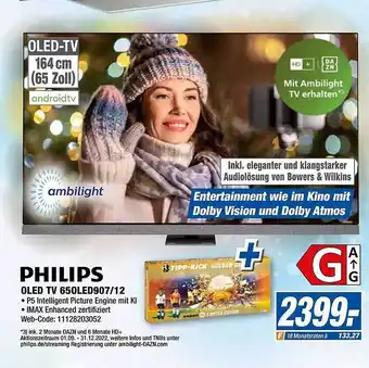 Expert Philips oled tv 65oled907-12 Angebot