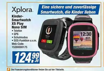 Expert Xplora kinder-smartwatch x5 play nano sim Angebot