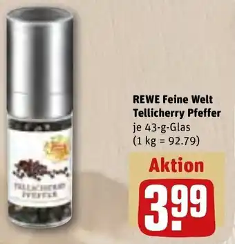 REWE Rewe Feine Welt Tellicherry Pfeffer 43 g Glas Angebot