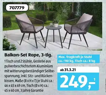 Aldi Süd Balkon Set Rope, 3-tlg. Angebot