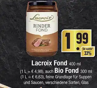 E-Center Lacroix fond auch bio fond Angebot