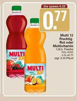 WEZ Multi 12 fruchtig rot oder multivitamin Angebot