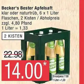 Marktkauf Becker's bester apfelsaft Angebot