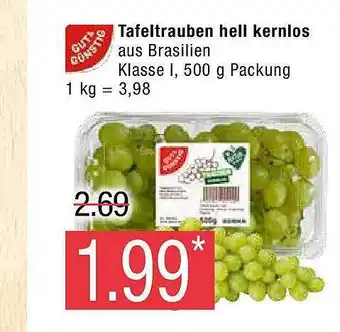 Marktkauf Gut & günstig tafeltrauben hell kernlos Angebot