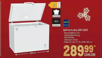 METRO Metro professional gefriertruhe ghf 1303 Angebot