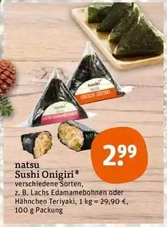 tegut Natsu sushi onigiri Angebot