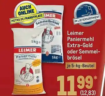 METRO Leimer paniermehl extra-gold oder semmel brösel Angebot